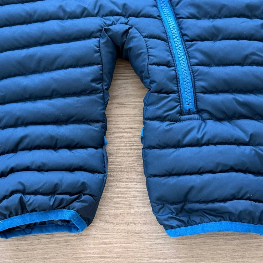 Brand new Columbia Blue and Navy Quilted Infant One-Piece Bunting 6-12 Months